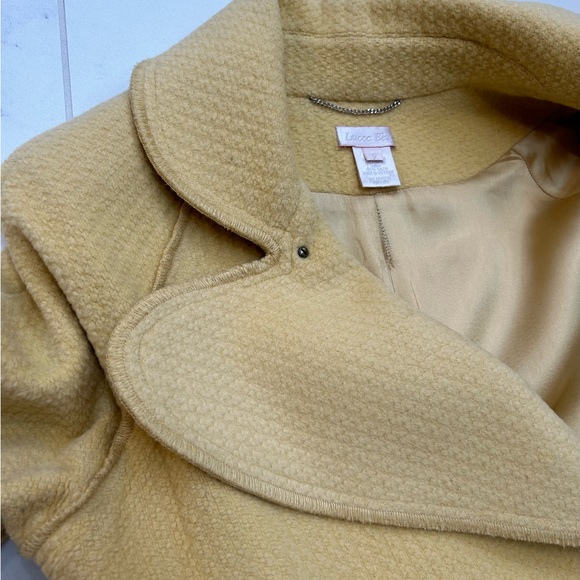 Vintage Wool Lucca Blu Yellow Coat - Picture 12 of 12
